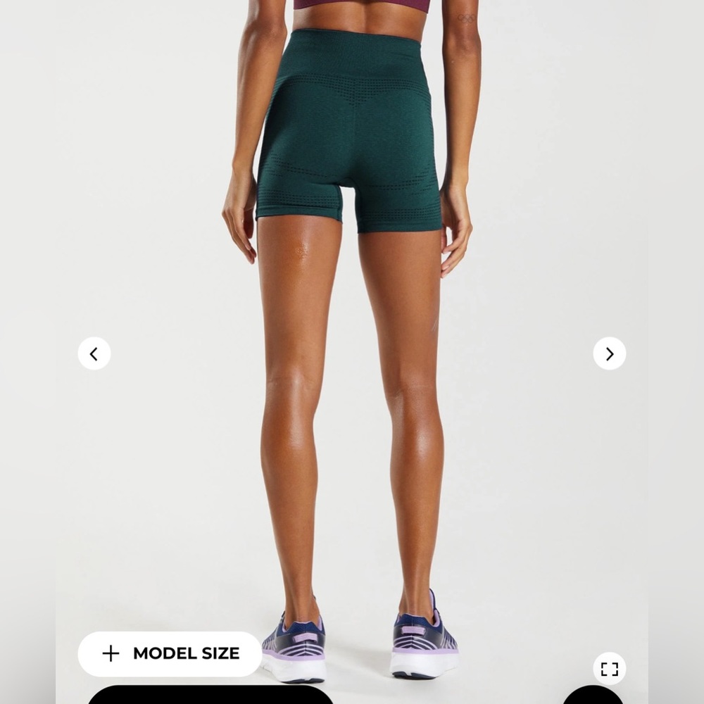VITAL SEAMLESS 2.0 SHORTS Deep Teal Marl Gymshark Womens SIZE SMALL